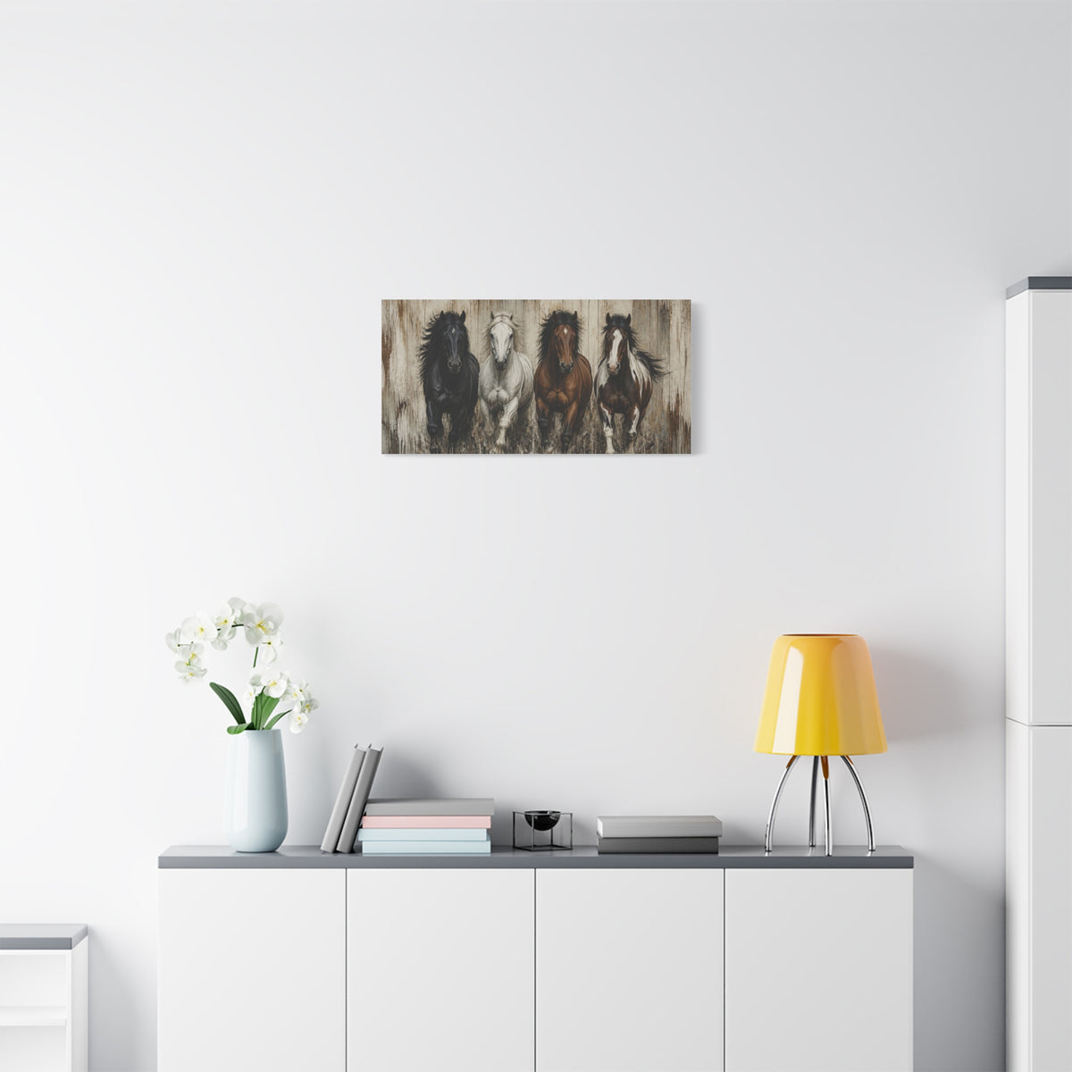 Running Horses Matte Canvas Wall Art — Stretched 1.25"