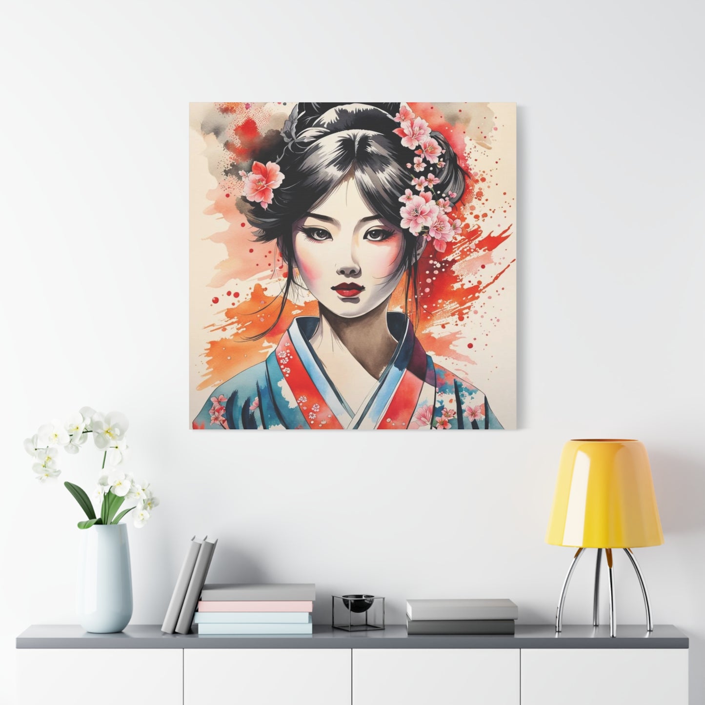 Geisha Asian Abstract Art