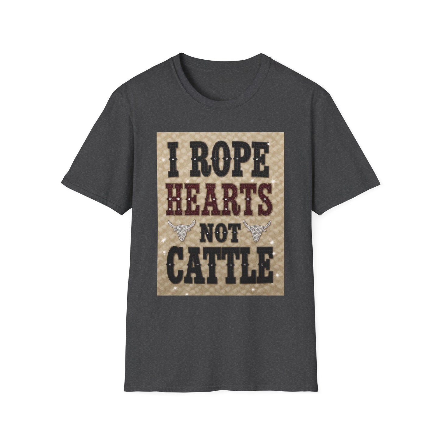 Rope Hearts Not Cattle Western Boho, Unisex T-Shirt,