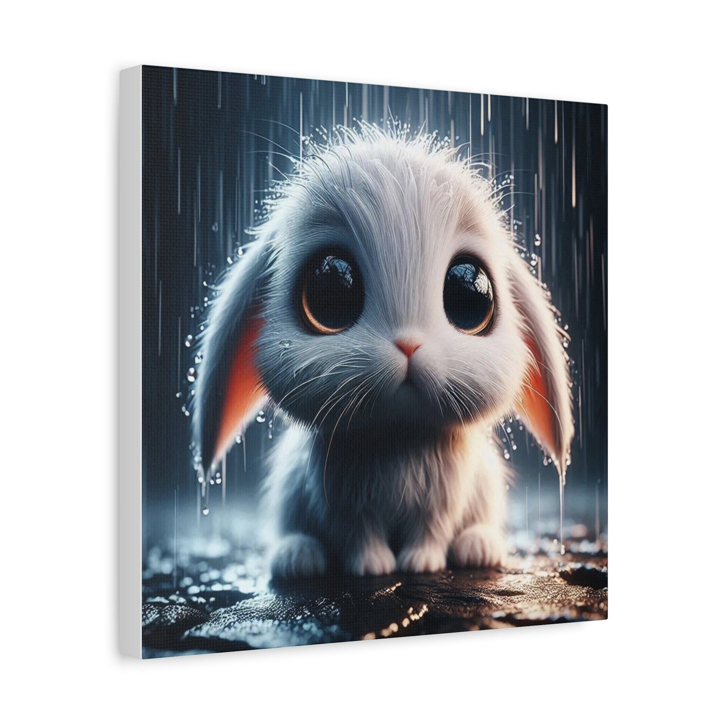 Baby Bunny in the Rain Art
