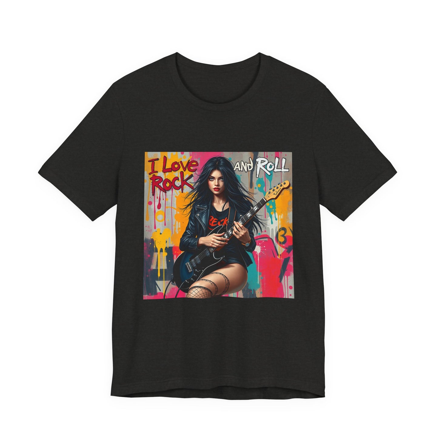 I Love Rock and Roll Abstract T-Shirt 1