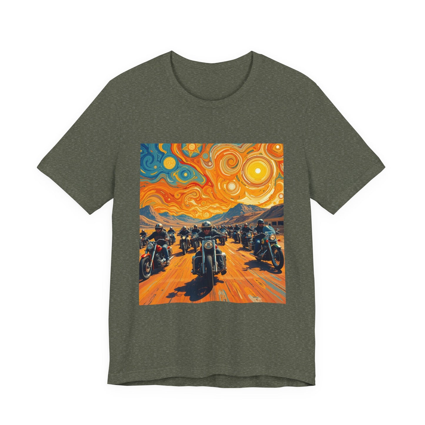 Black Hills Bikers in Sturgis Abstract Tee
