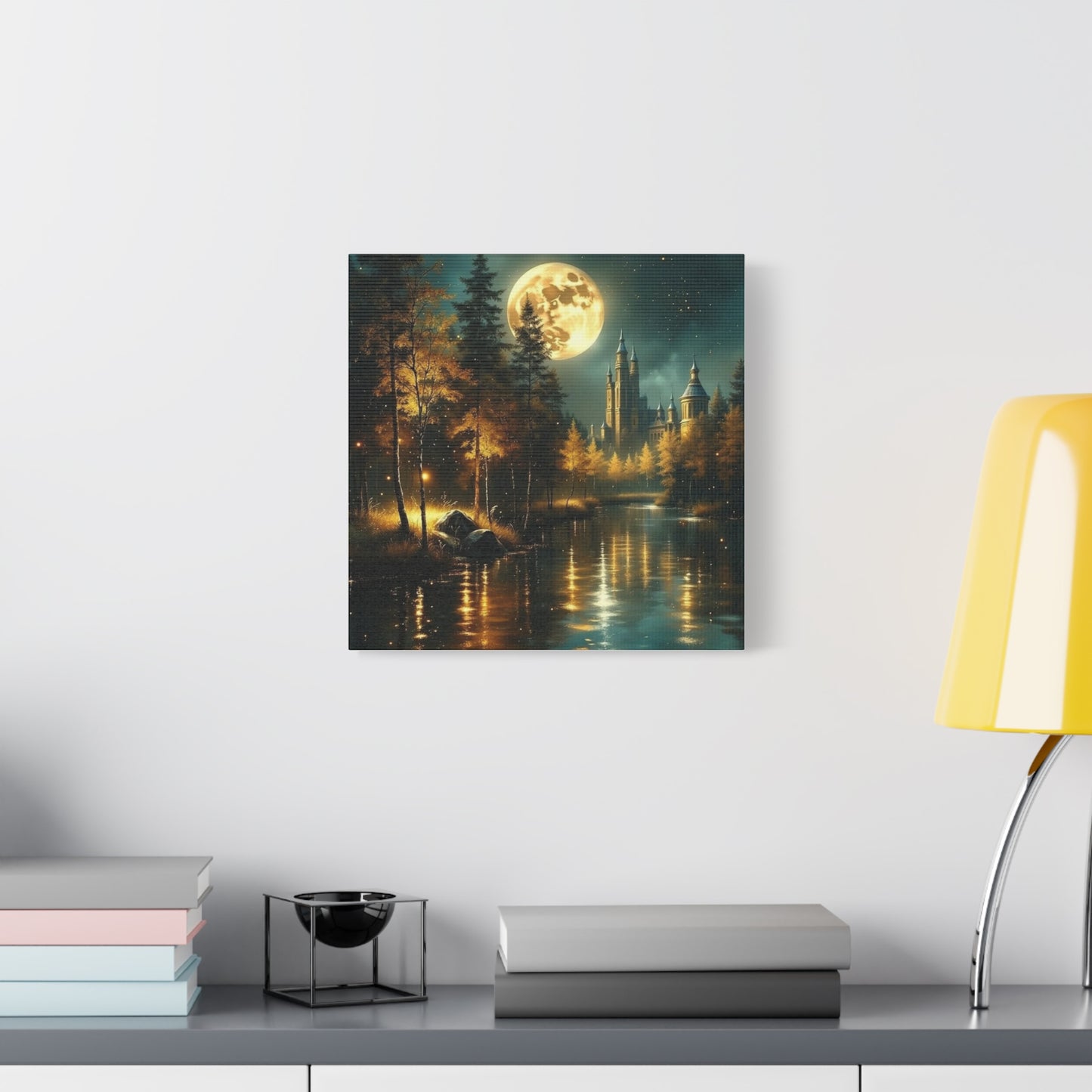 Canvas Print - Moon Over the Castle Wall Art