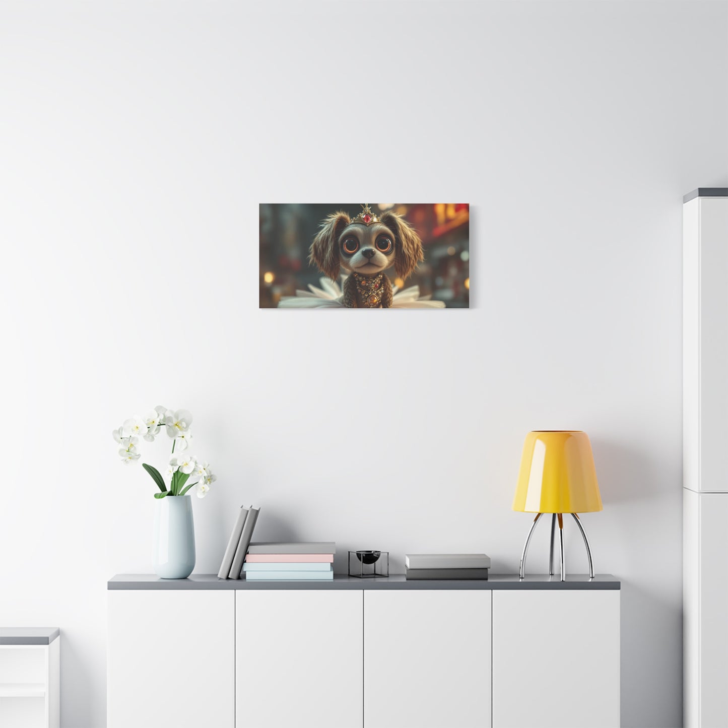 Cute Dog in White Tutu Art