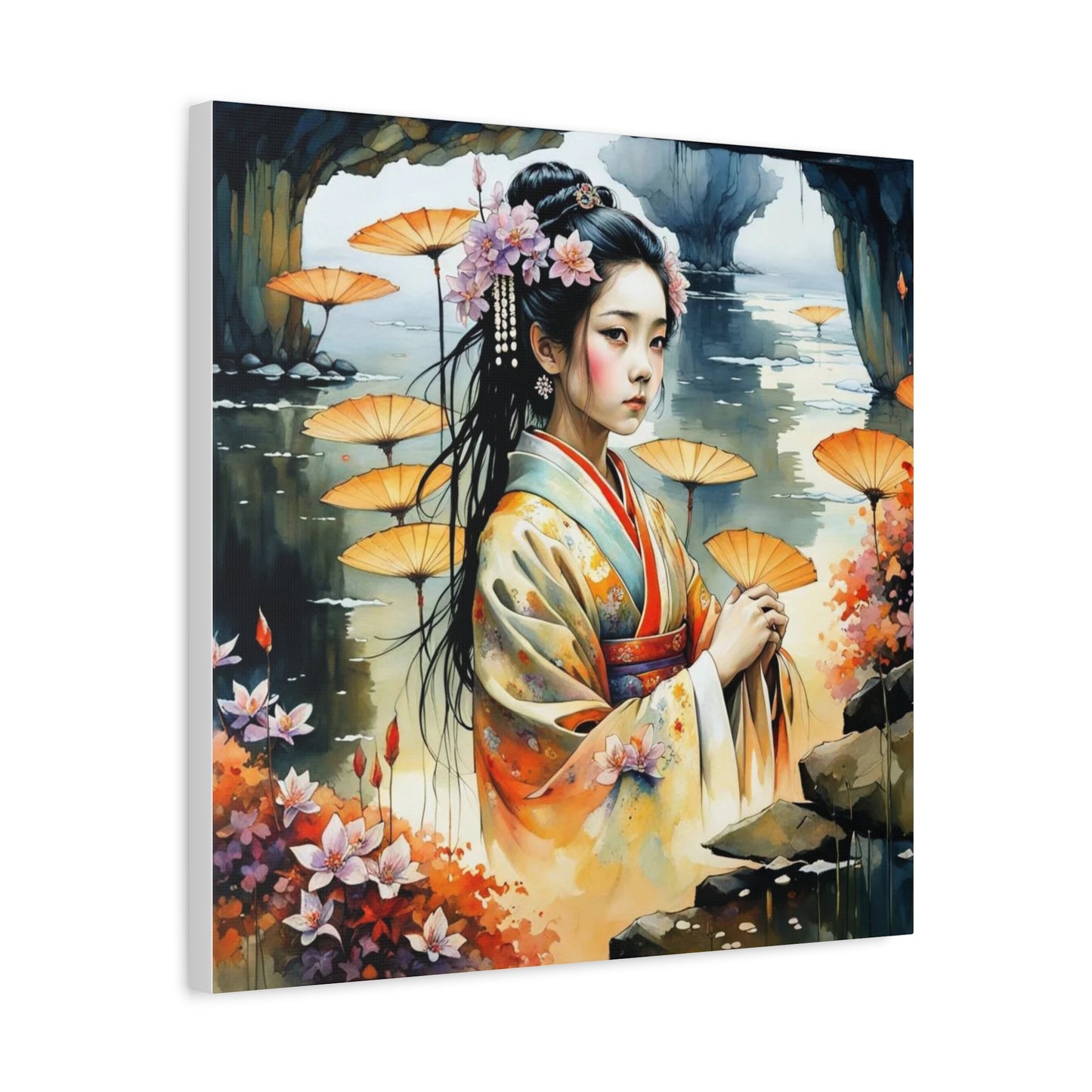 Beautiful Woman Asian Abstract Art