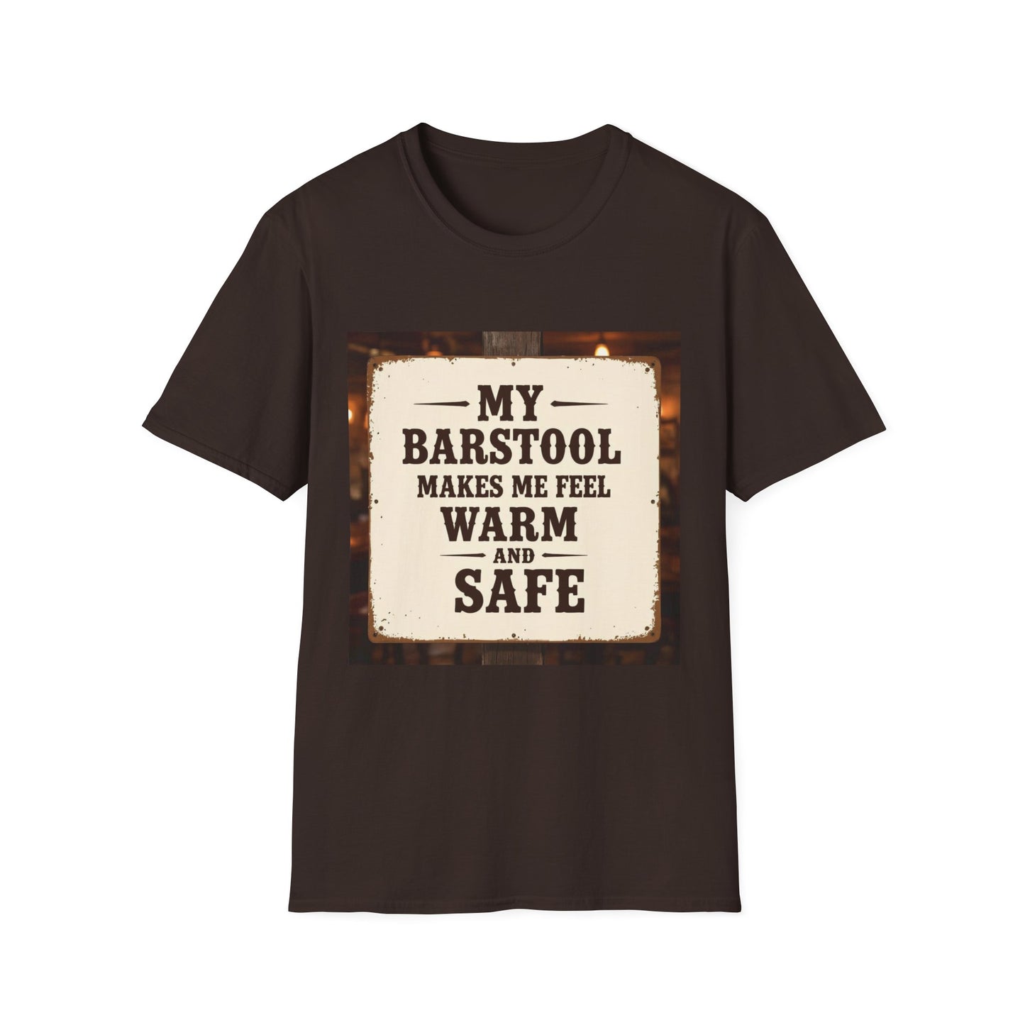 My Barstool Makes Me Feel Warm and Safe Western Boho, Unisex T-Shirt,