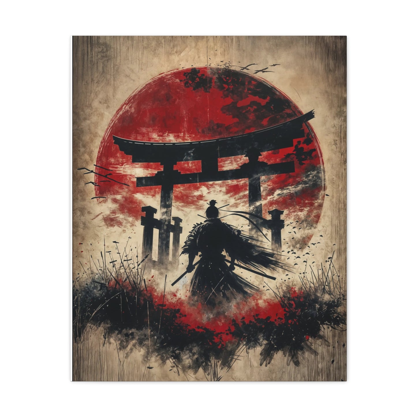 Samurai Asian Abstract Art