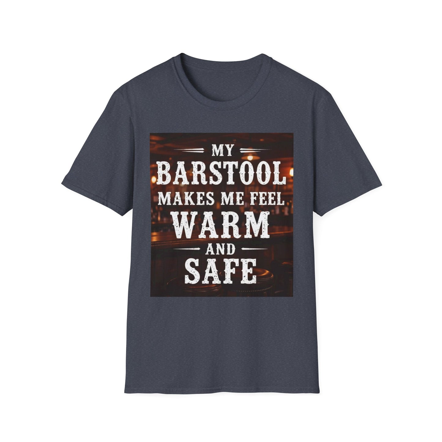 My Barstool Makes Me Feel Warm and Safe Western Boho, Unisex T-Shirt,