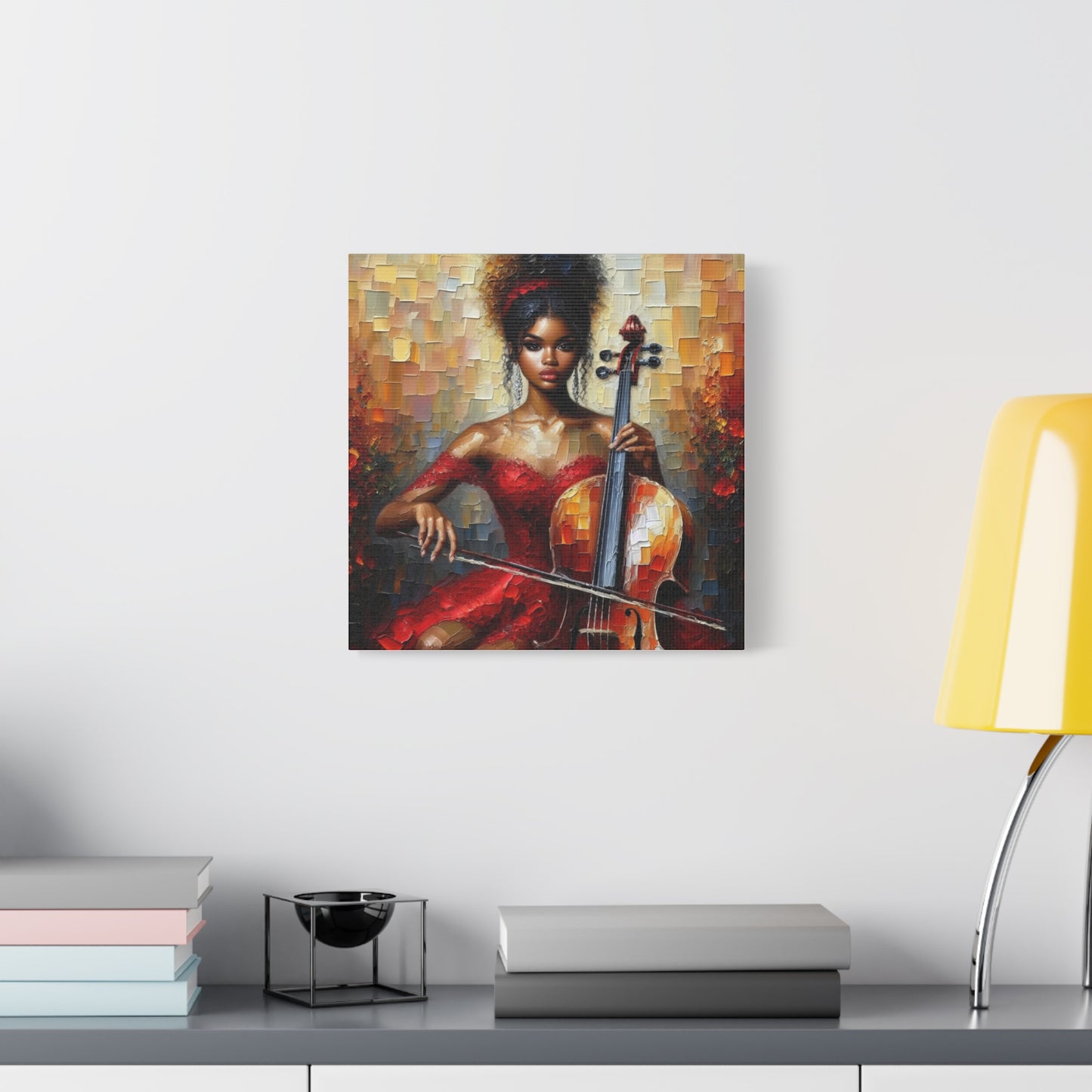 Beautiful Black Woman Musician Canvas Art