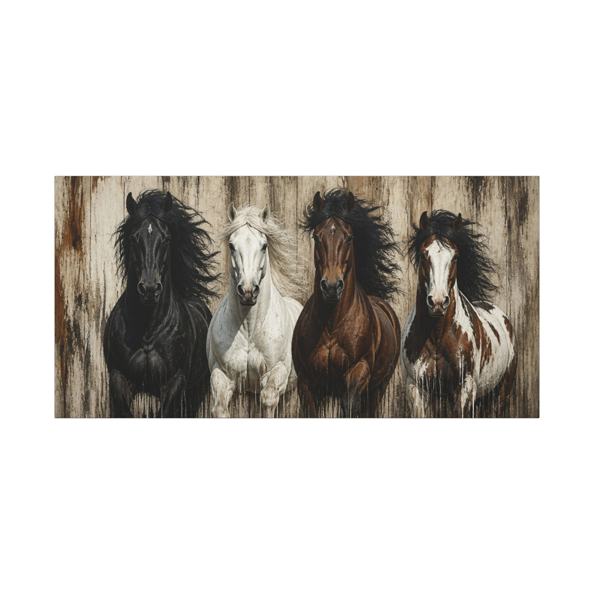 Horses Matte Canvas Wall Art — Stretched 1.25"