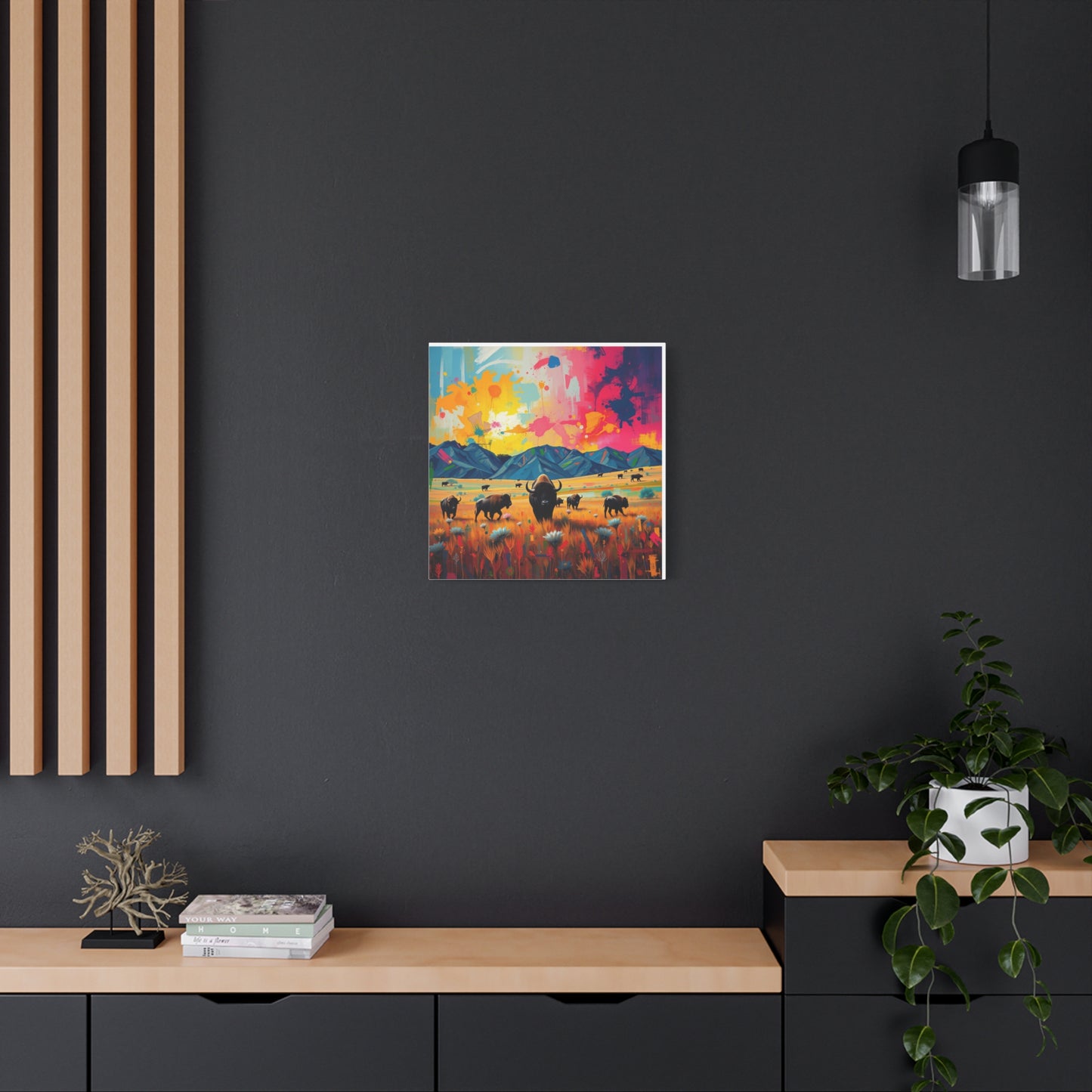 Canvas Print -Abstract Buffalo Wall Art