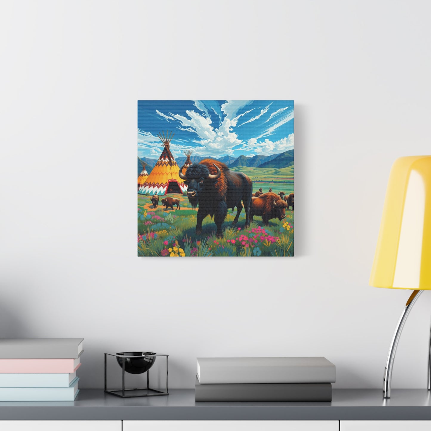 Canvas Print -Vibrant Buffalo Wall Art