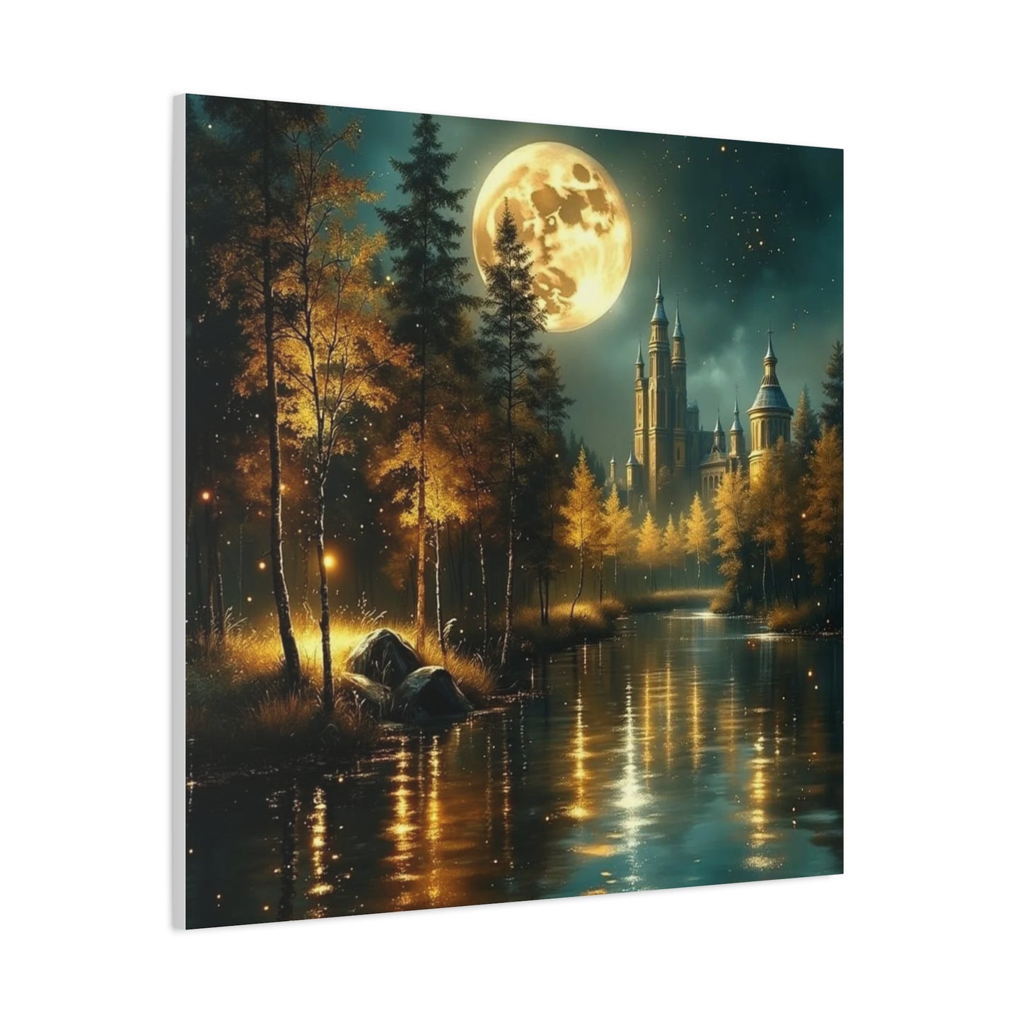 Canvas Print - Moon Over the Castle Wall Art