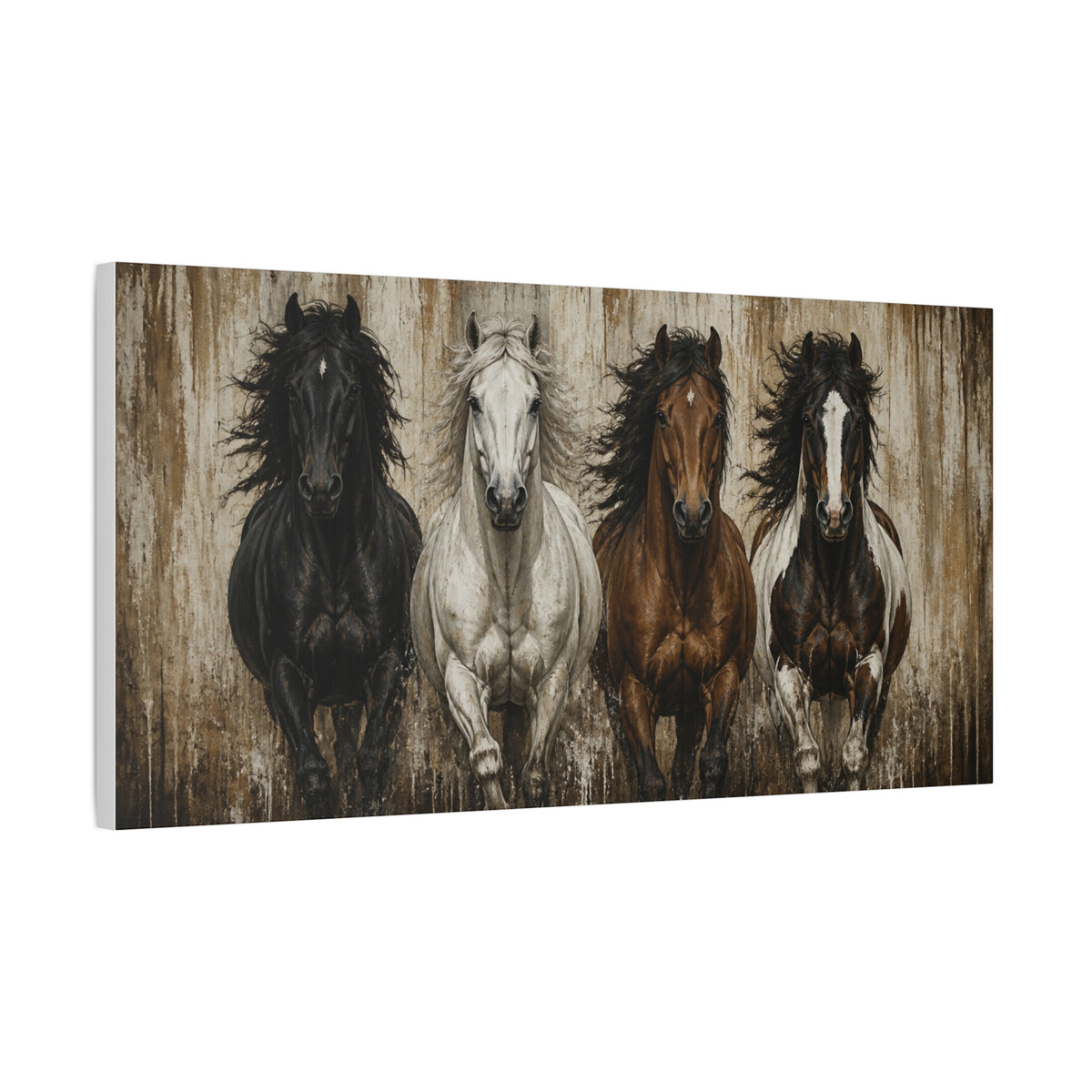 Running Horses Matte Canvas Wall Art — Stretched 1.25"