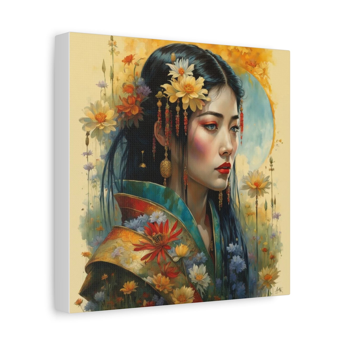 Beautiful Woman Asian Abstract Art