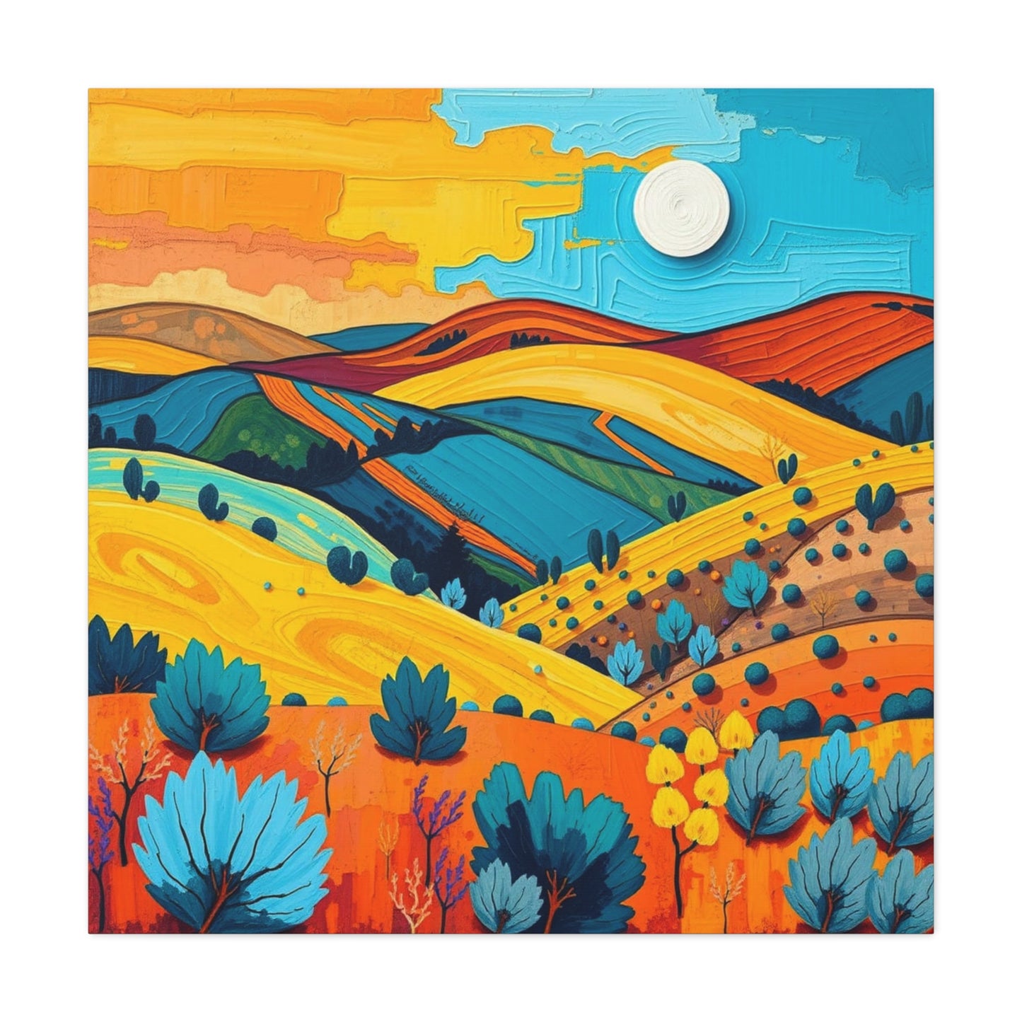 Canvas Wall Art - Black Hills Abstract Scenic Art