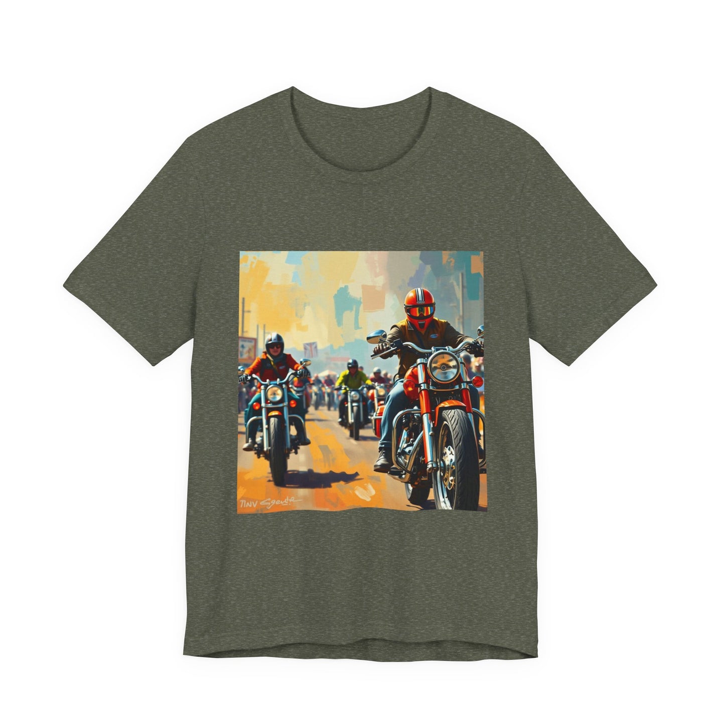 Black Hills Bikers in Sturgis Abstract Tee 1