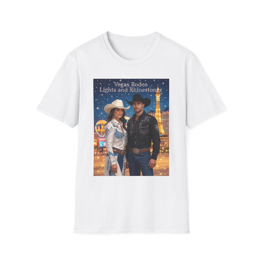 Vegas Rodeo Lights and Rhinestones Western Boho, Unisex T-Shirt,