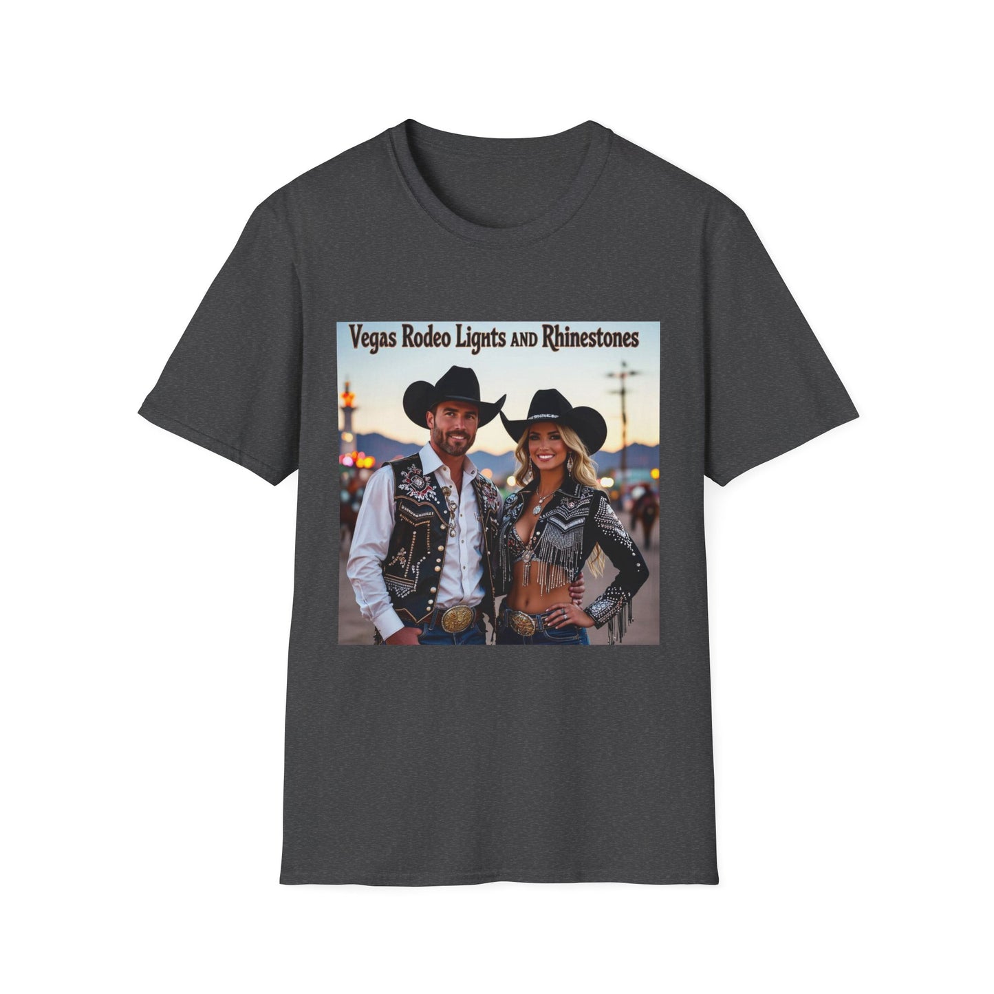 Vegas Rodeo Lights and Rhinestones Western Boho, Unisex T-Shirt,
