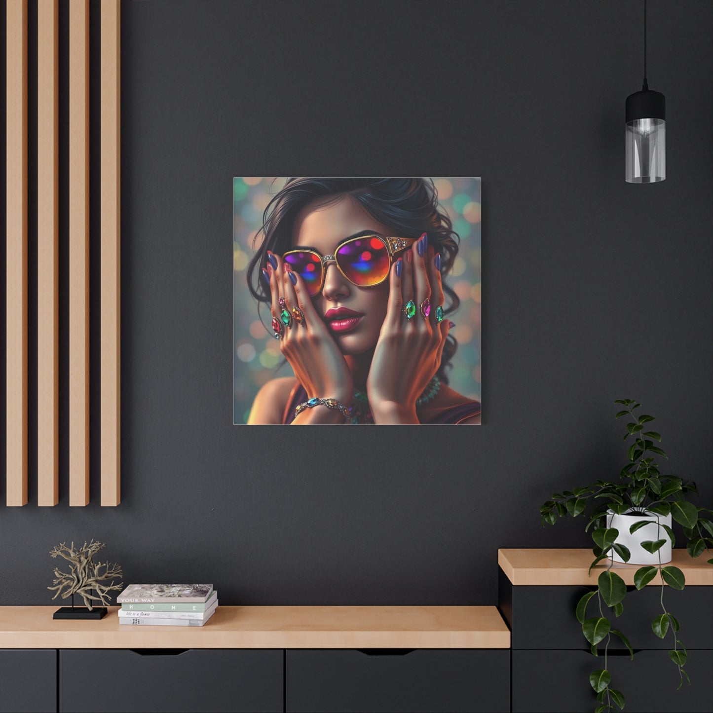Lady in Jewels Abstract Art
