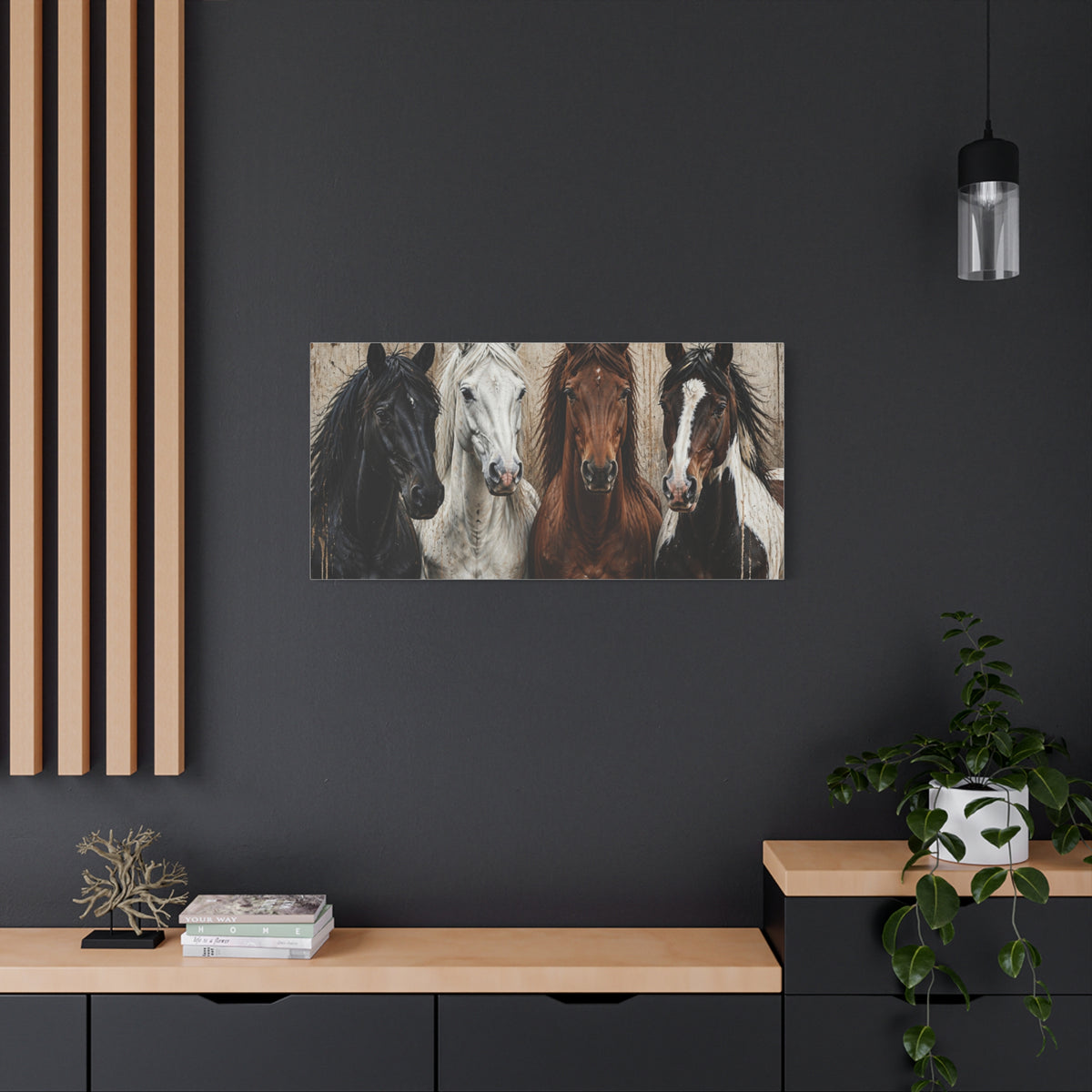 Horses Matte Canvas Wall Art — Stretched 1.25"