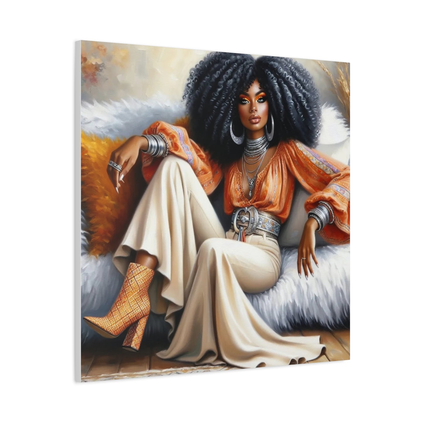 Beautiful Black Woman Canvas Art