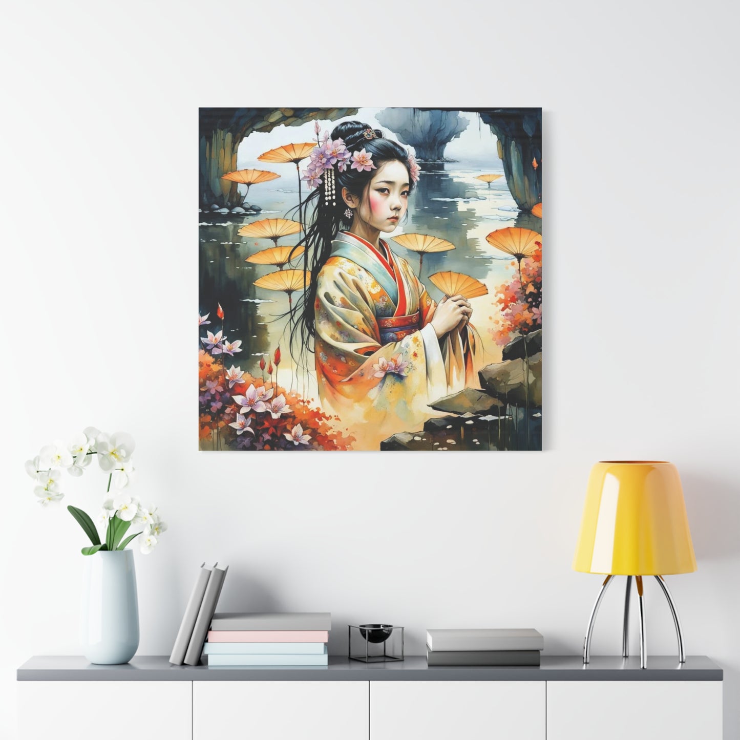 Beautiful Woman Asian Abstract Art