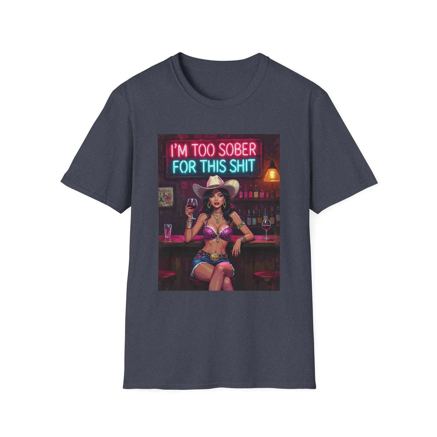 I'm Too Sober for This Shit Western Boho, Unisex T-Shirt,