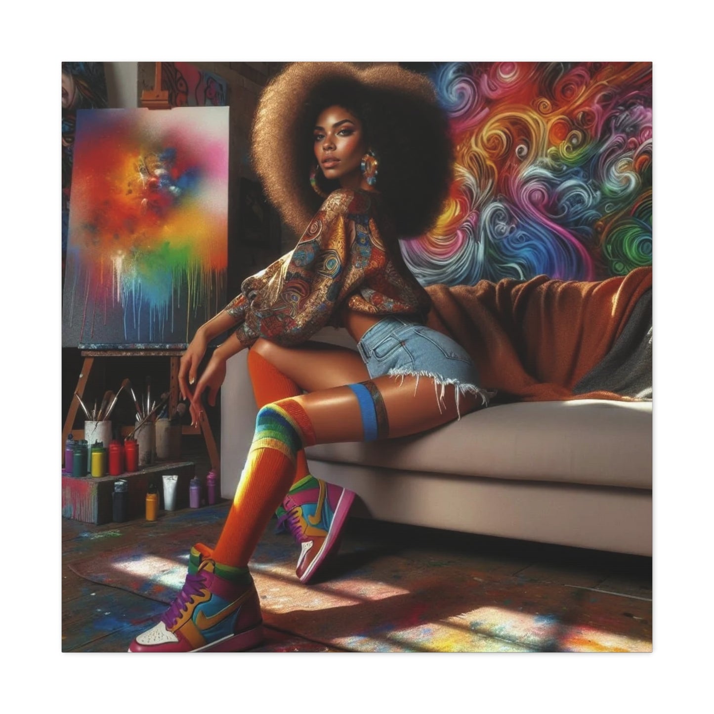 Beautiful Black Woman Canvas Art