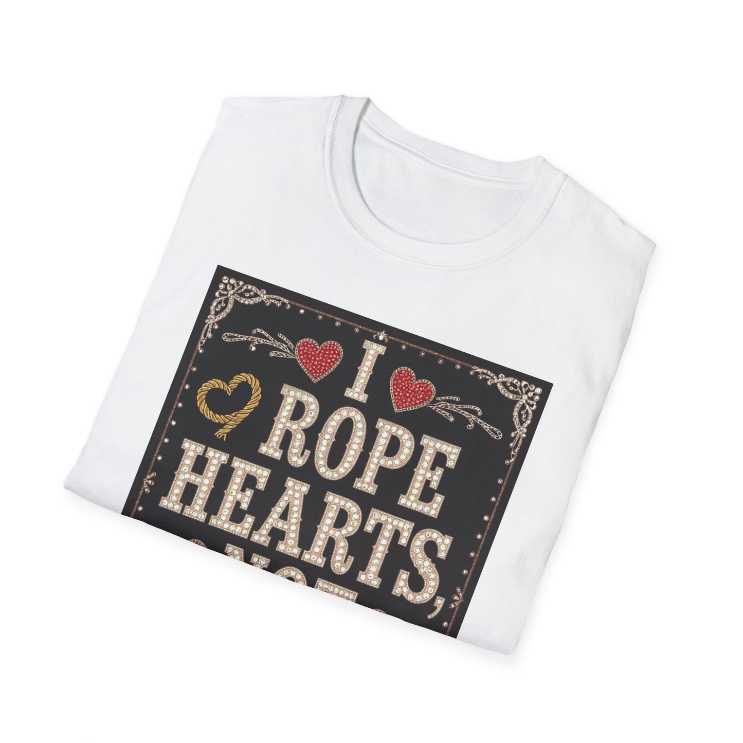 I Rope Hearts Not Cattle Western Boho, Unisex T-Shirt,