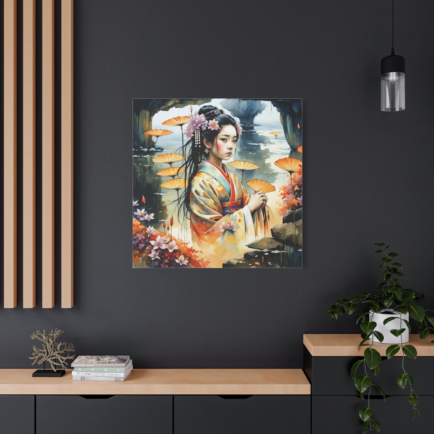 Beautiful Woman Asian Abstract Art