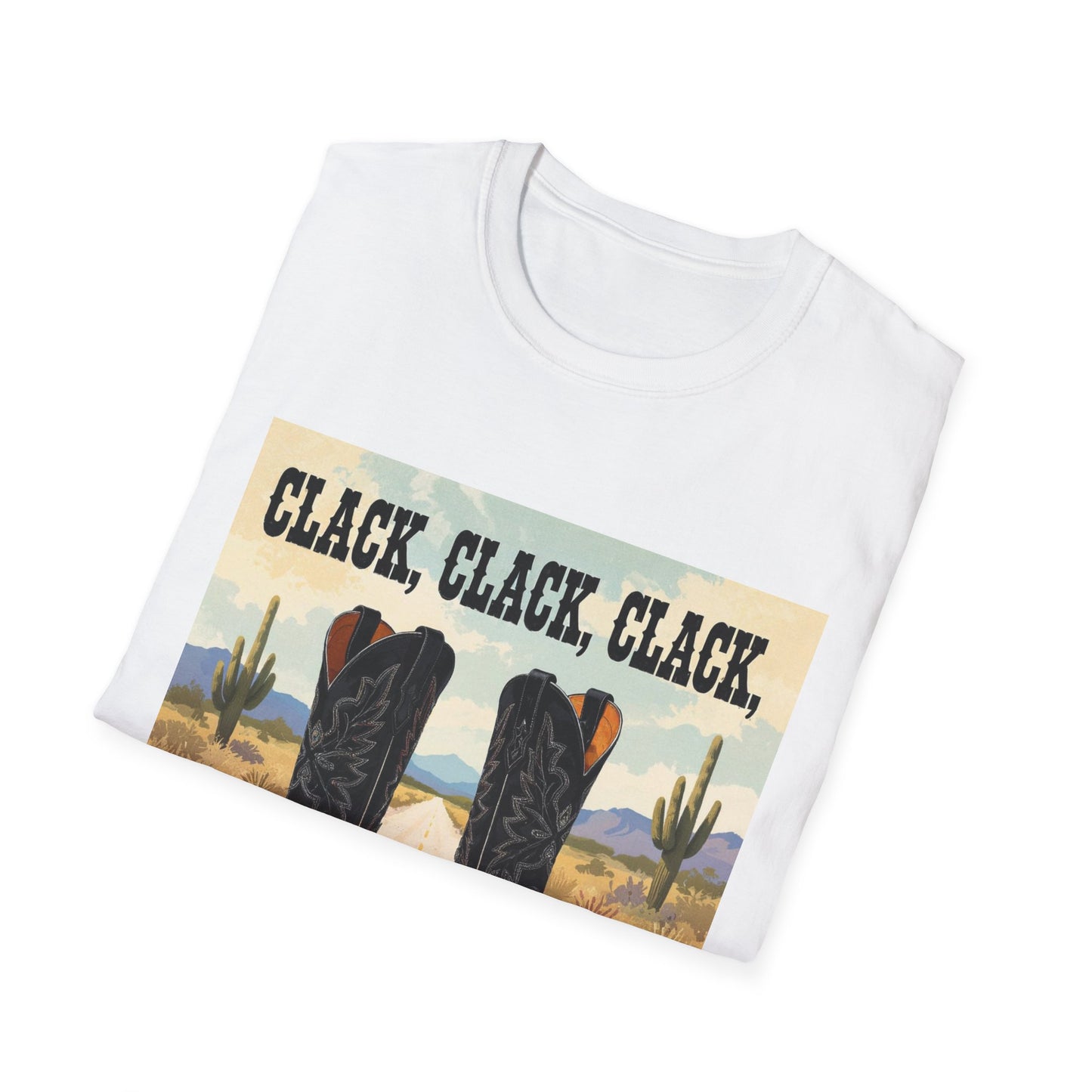 Clack Clack Clack Western Boho, Unisex T-Shirt,