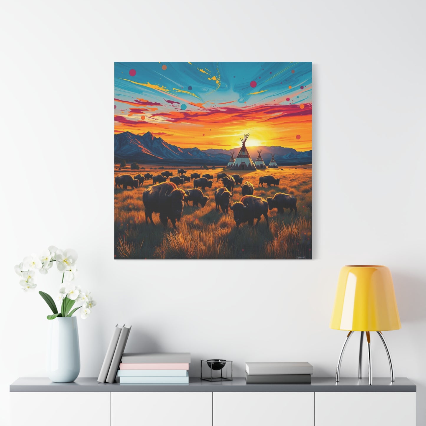 Canvas Print -Where the Buffalo Roam Wall Art