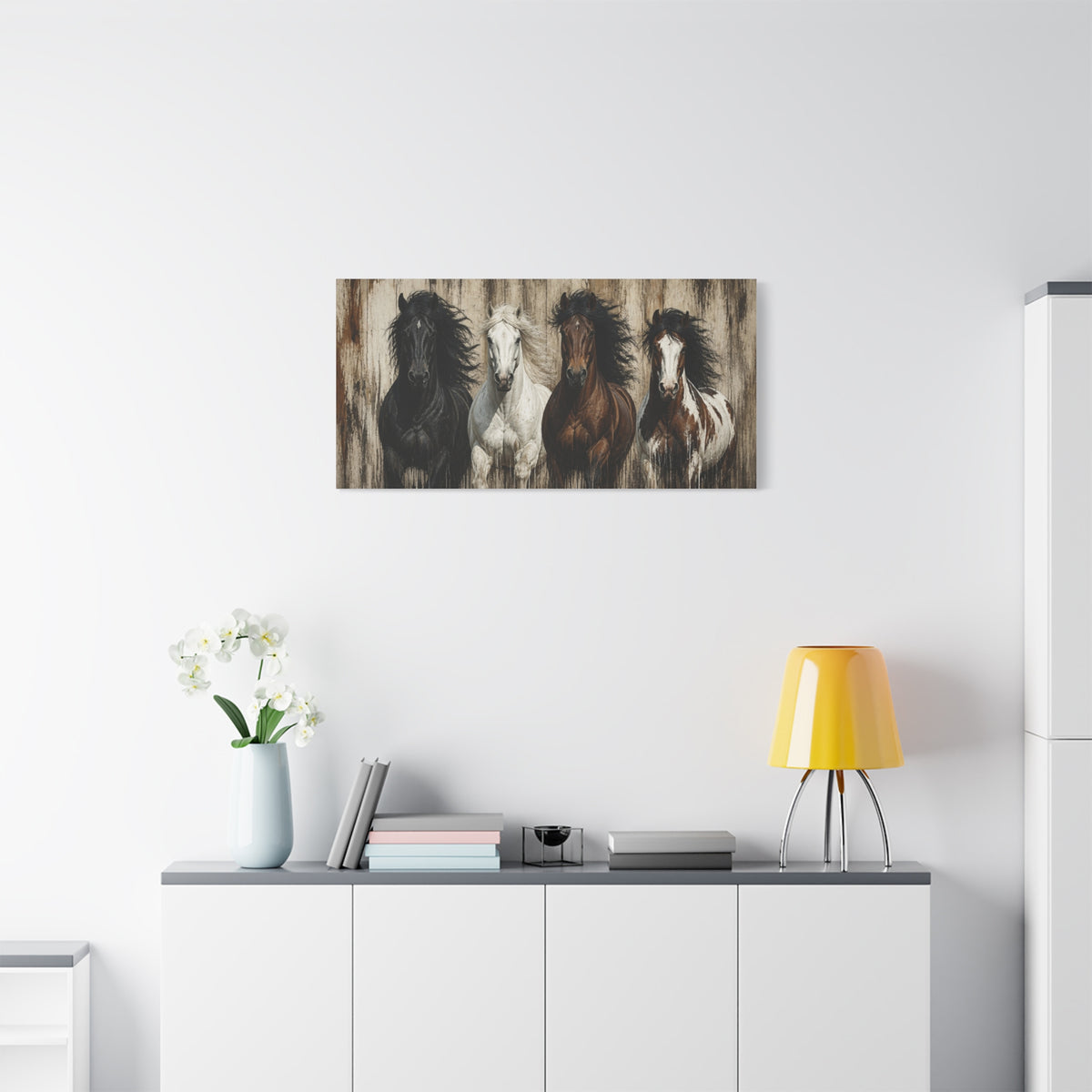 Horses Matte Canvas Wall Art — Stretched 1.25"