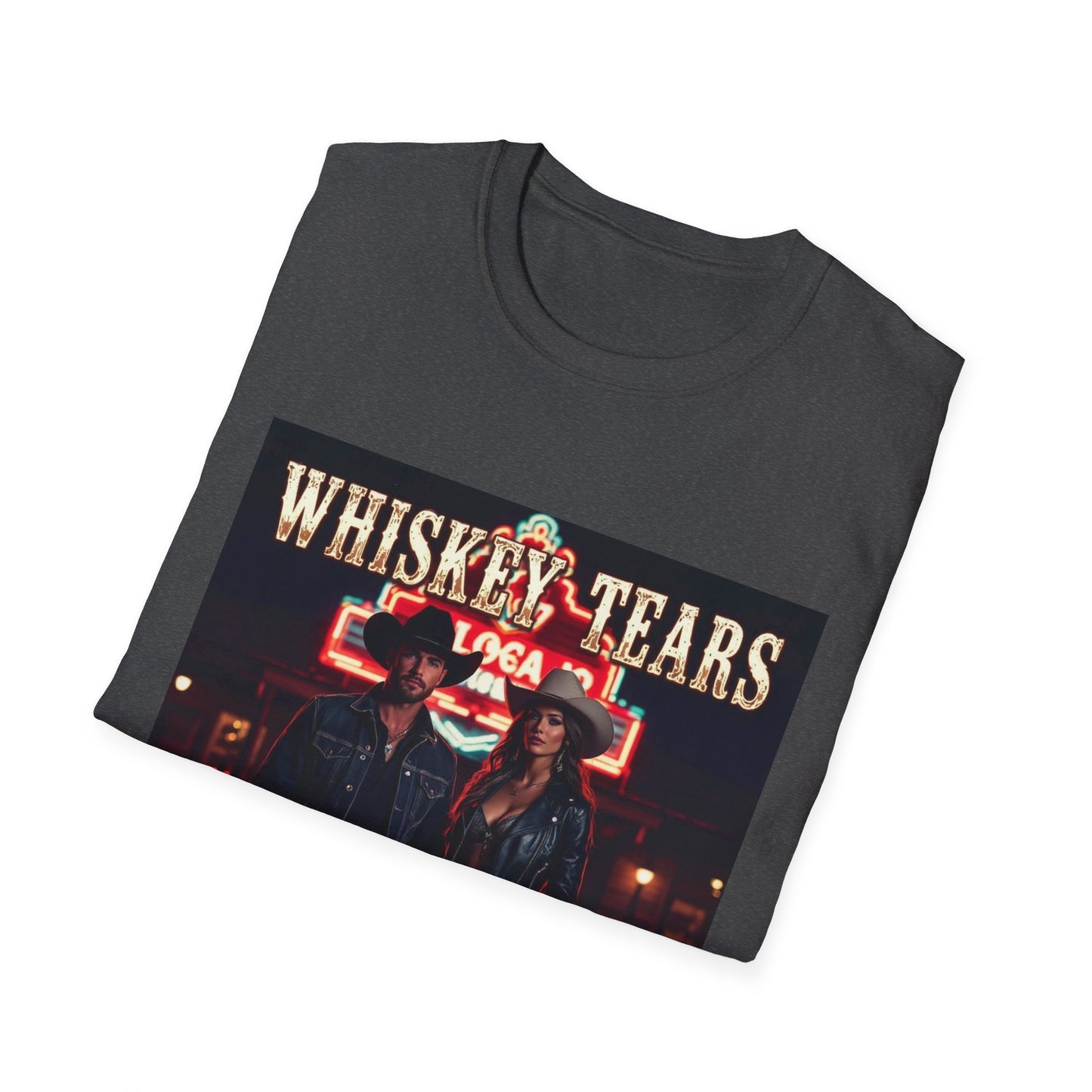 Whiskey Tears Modern Country Emotions Album Cover Western Boho, Unisex T-Shirt,