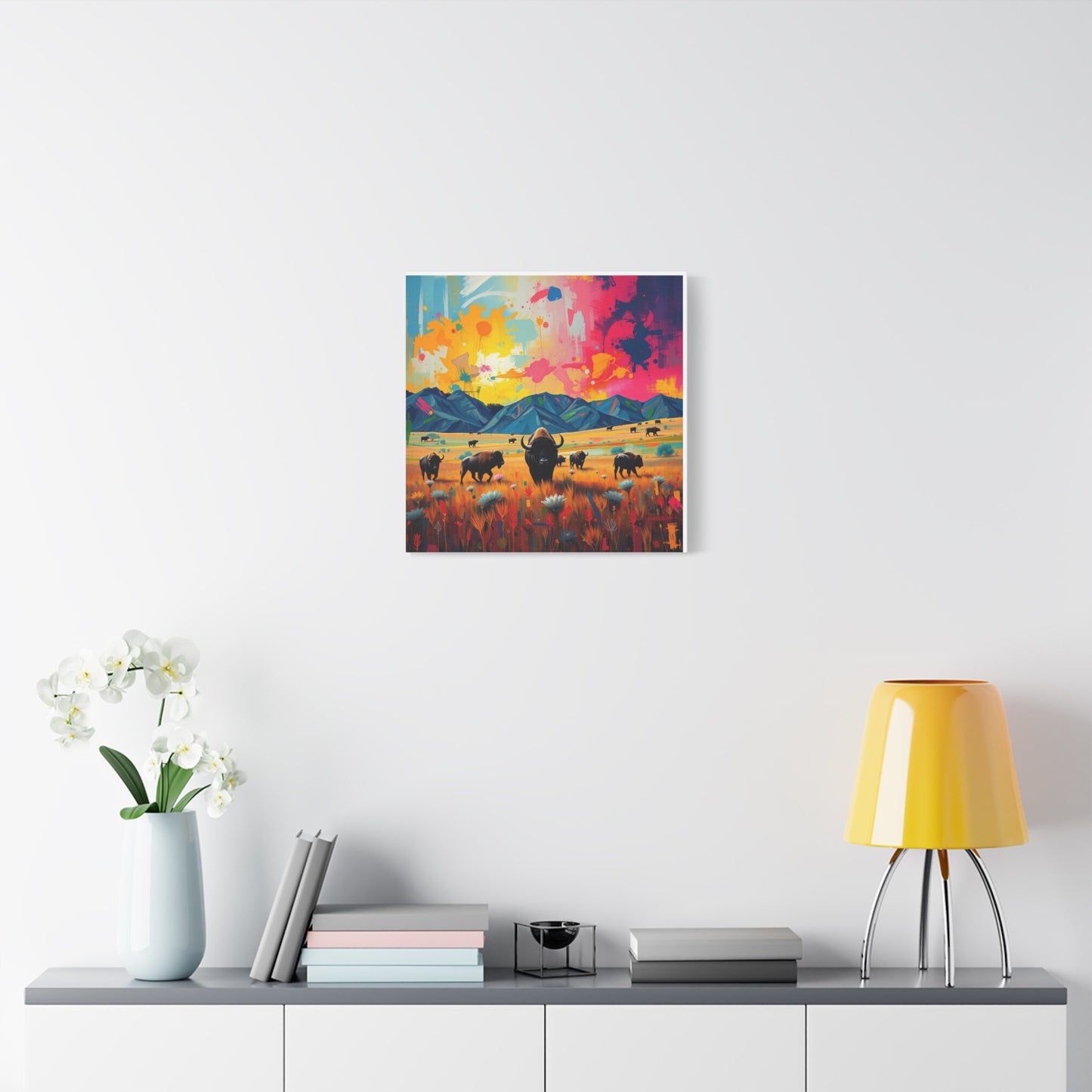 Canvas Print -Abstract Buffalo Wall Art