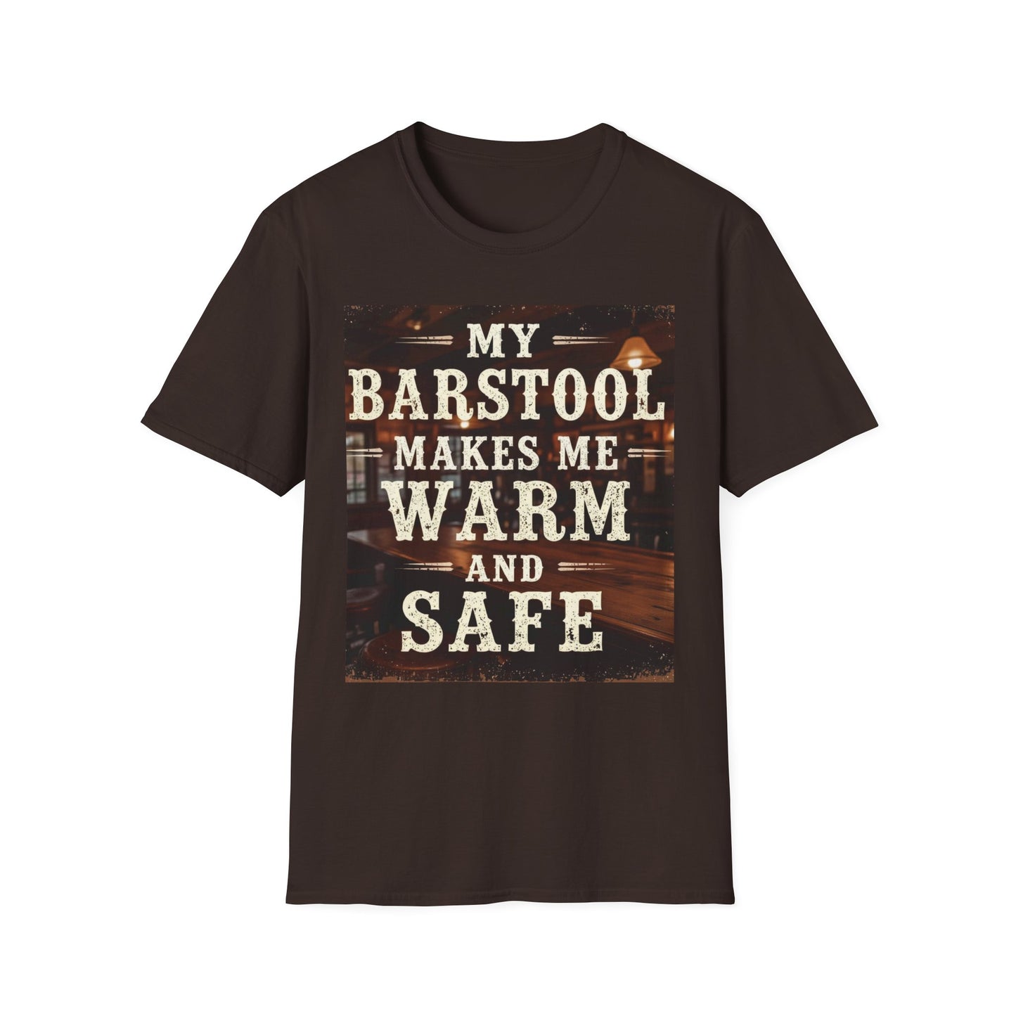 My Barstool Makes Me Feel Warm and Safe Western Boho, Unisex T-Shirt,