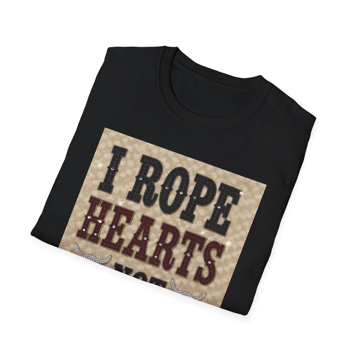 Rope Hearts Not Cattle Western Boho, Unisex T-Shirt,