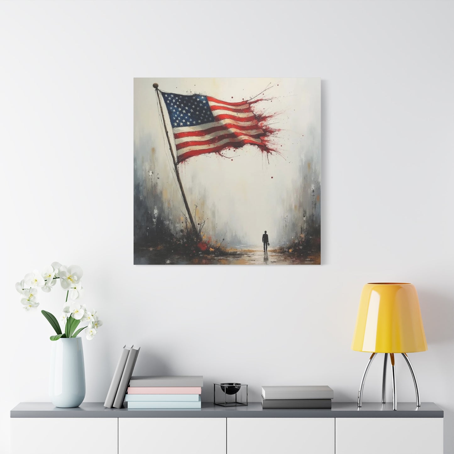 Tattered Flag Abstract Art
