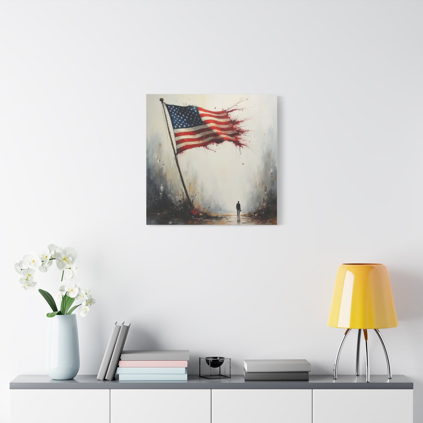 Tattered Flag Abstract Art