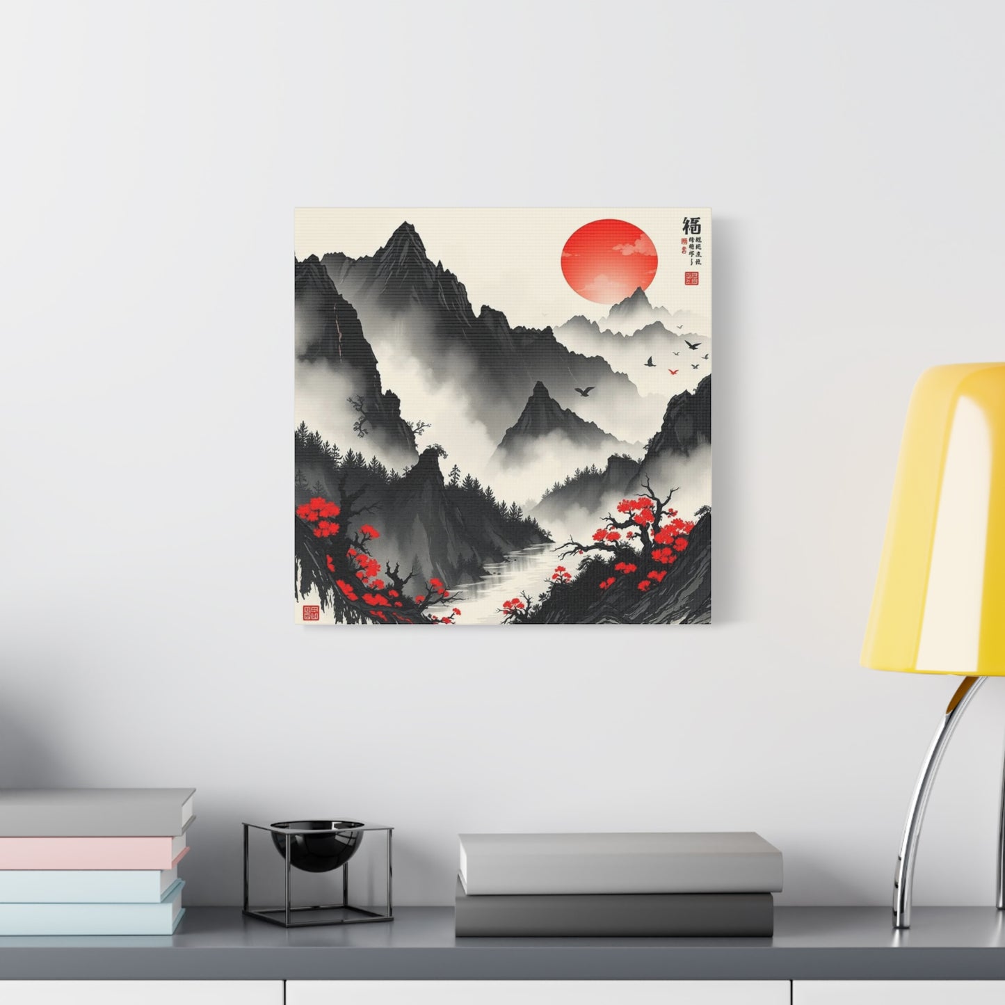 Fog on the Mountains Asian Abstract Art