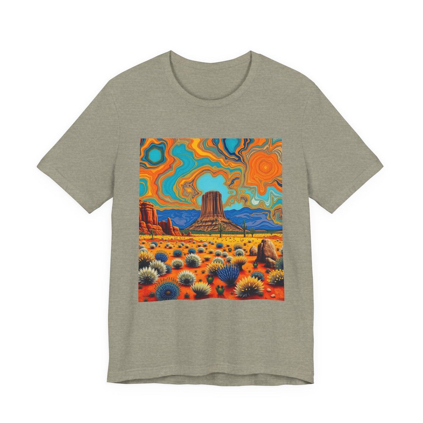 Southwest abstract Devils Tower Tee Shirt