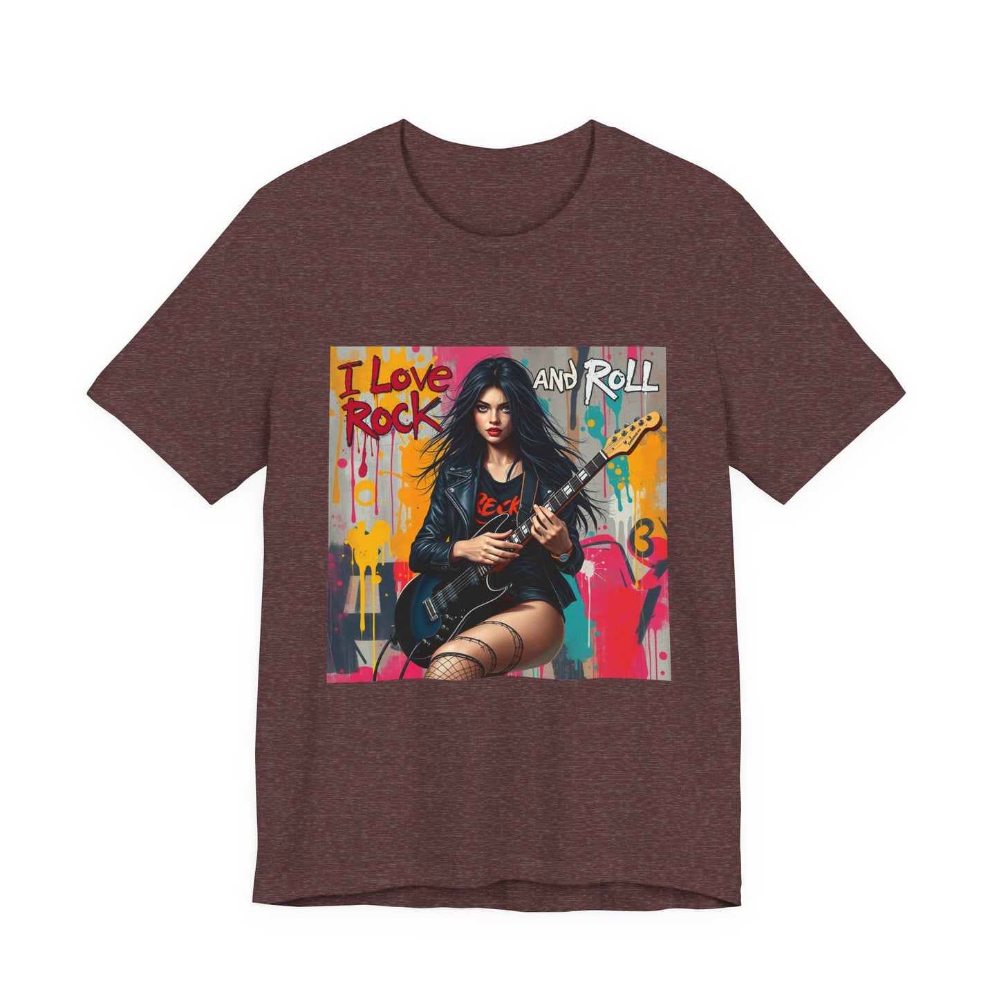 I Love Rock and Roll Abstract T-Shirt 1