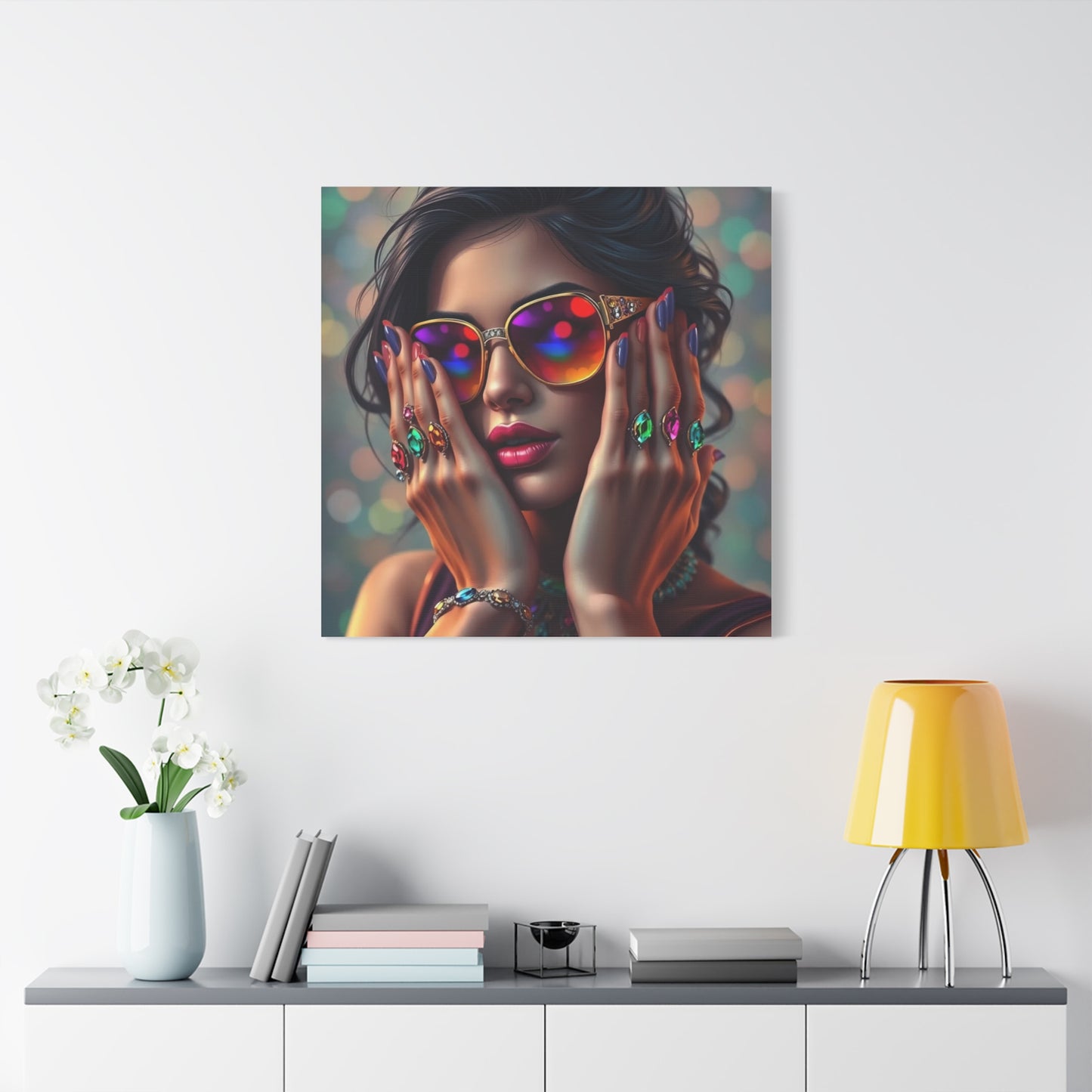 Lady in Jewels Abstract Art