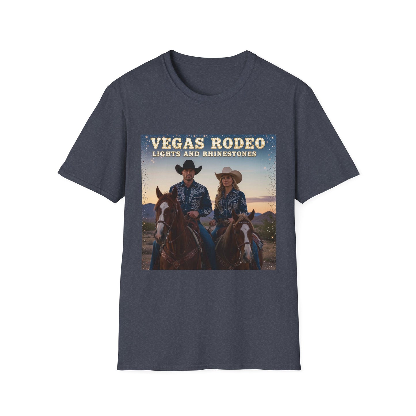 Vegas Rodeo Lights and Rhinestones Western Boho, Unisex T-Shirt,