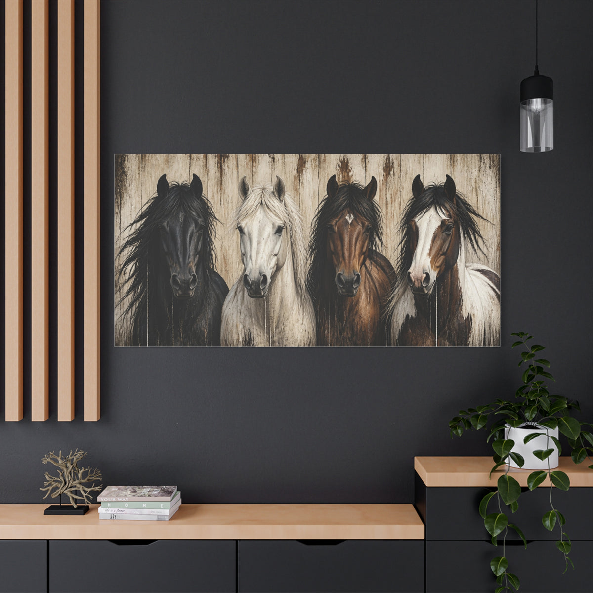Horses Matte Canvas Wall Art — Stretched 1.25"