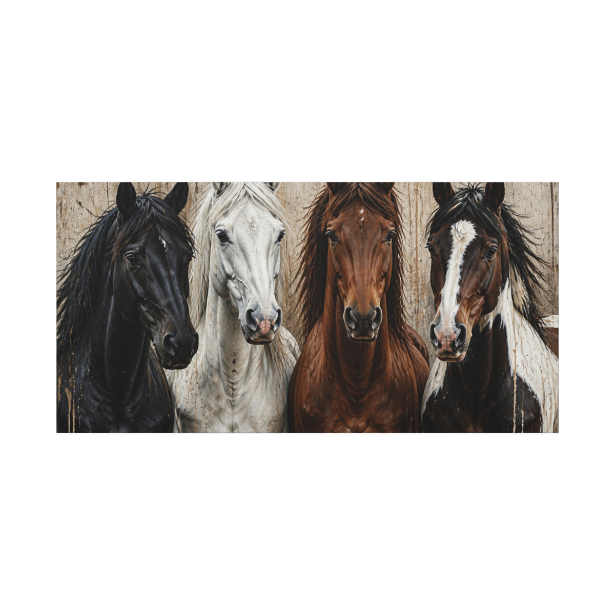 Horses Matte Canvas Wall Art — Stretched 1.25"