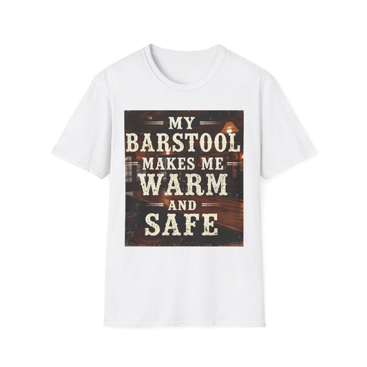 My Barstool Makes Me Feel Warm and Safe Western Boho, Unisex T-Shirt,