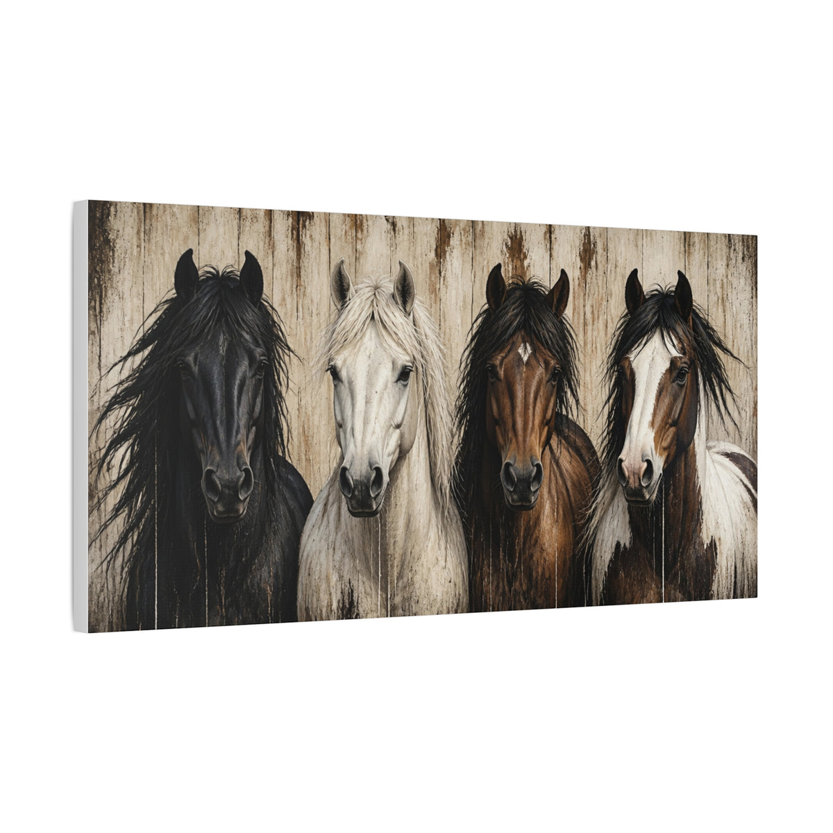 Horses Matte Canvas Wall Art — Stretched 1.25"
