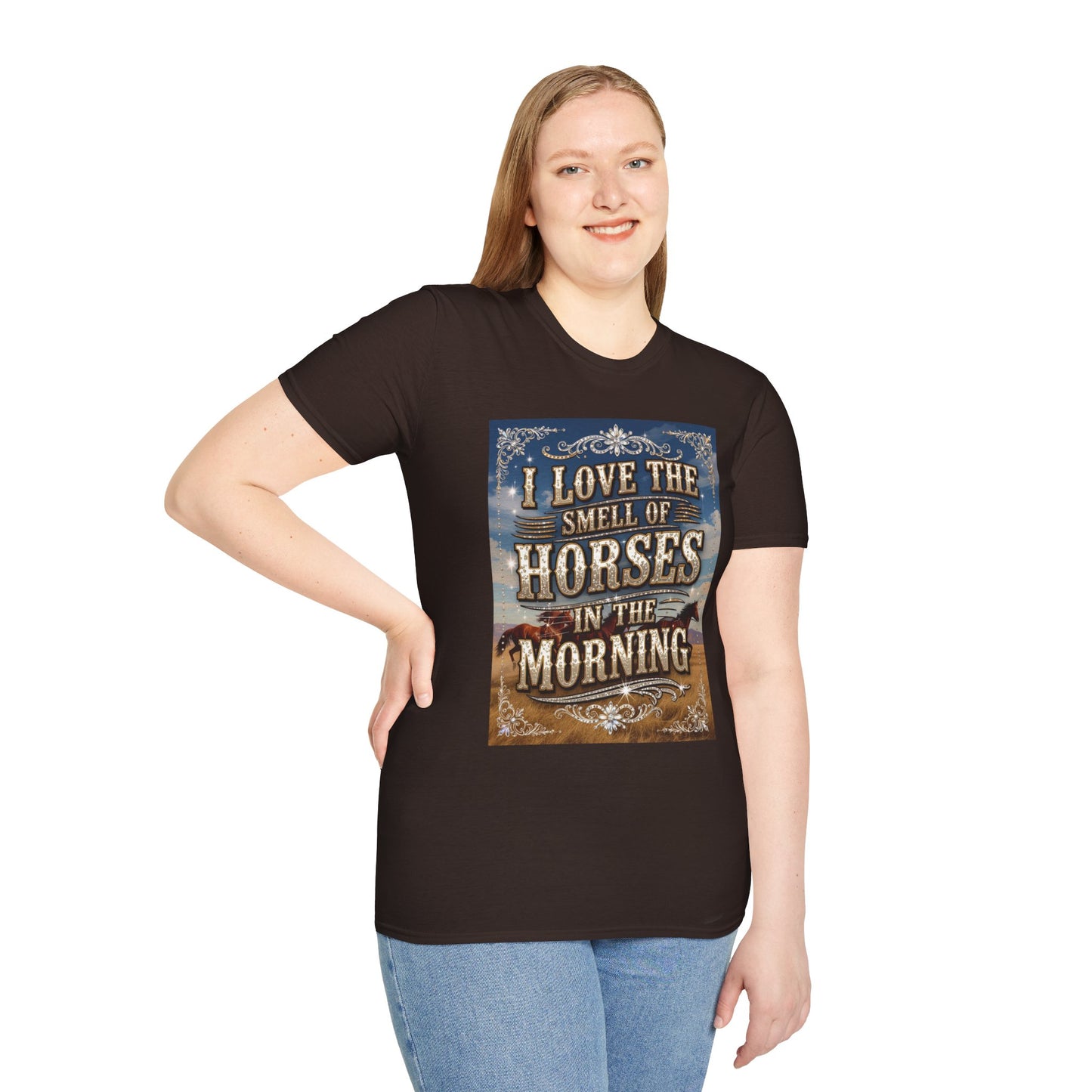 I Love the Smell of Horses in the Morning Western Boho, Unisex T-Shirt,